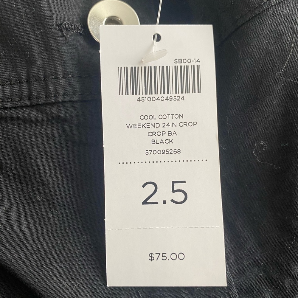 Chico's Black Capris with Button Detail - Picture 2 of 6